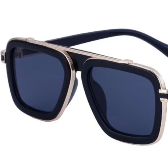 Unisex SUNGLASSES DESIGNER Aviator RETRO GOLD FRAME SHADESFASHION HIP HOP w/CASE - Picture 5 of 8